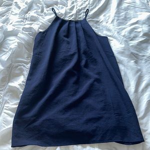 Monteau Los Angeles Navy Blue Halter Dress